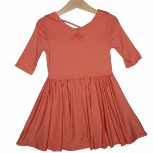 DotDotSmile Size 3/4t Ballerina Dress - NWT Solid Coral